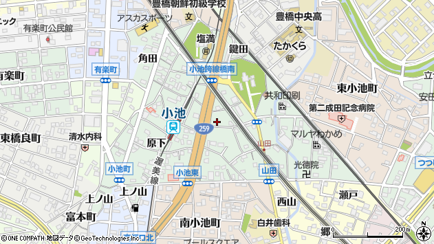 〒441-8042 愛知県豊橋市小池町の地図