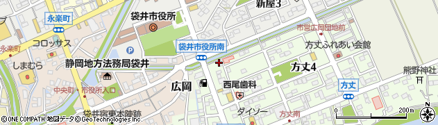 袋井市役所　協働まちづくりセンターふらっと周辺の地図