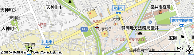 静岡県袋井市永楽町1周辺の地図
