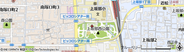 上坂部西公園（尼崎市都市緑化植物園）周辺の地図