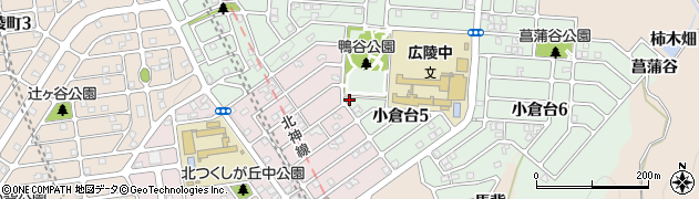 兵庫県神戸市北区小倉台5丁目5-13周辺の地図