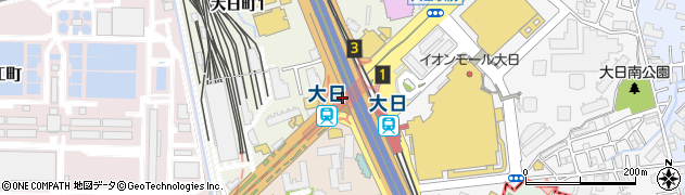 大日駅地下自転車駐車場周辺の地図