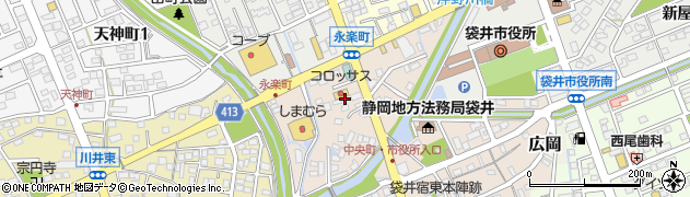 静岡県袋井市永楽町134周辺の地図
