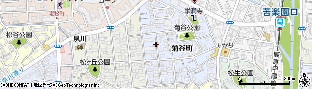兵庫県西宮市菊谷町周辺の地図