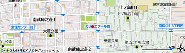 尼崎市立北雁替公園市民プール周辺の地図