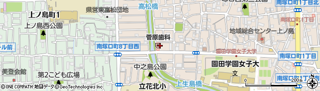 兵庫県尼崎市南塚口町8丁目周辺の地図