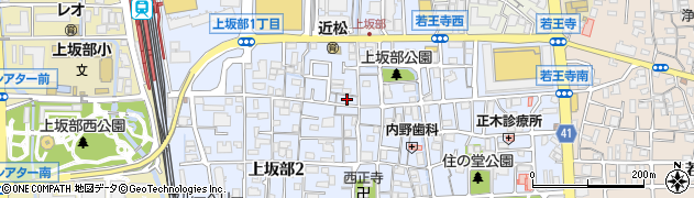 兵庫県尼崎市上坂部周辺の地図