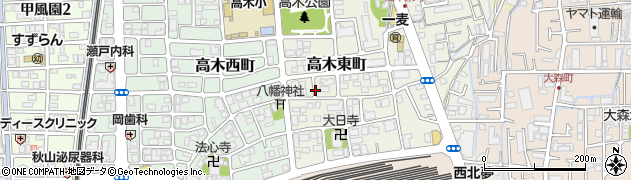 兵庫県西宮市高木東町周辺の地図