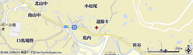 京都府精華町（相楽郡）東畑（道除キ）周辺の地図