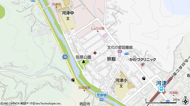 〒413-0512 静岡県賀茂郡河津町笹原の地図