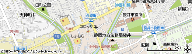 静岡県袋井市永楽町287周辺の地図