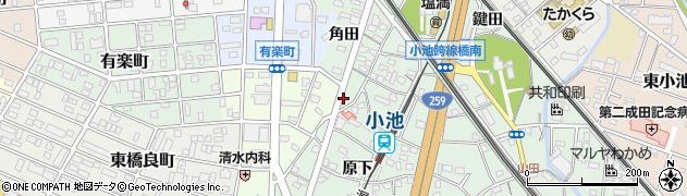 愛知県豊橋市小池町（鴨田）周辺の地図
