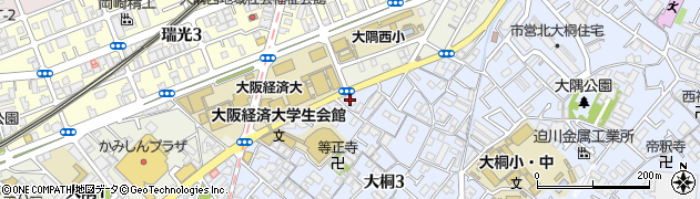 セブンイレブン大阪大桐３丁目店周辺の地図