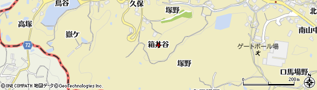 京都府精華町（相楽郡）東畑（箱井谷）周辺の地図