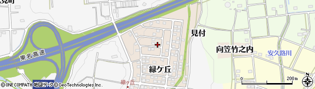 静岡県磐田市緑ケ丘周辺の地図