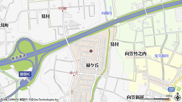 〒438-0081 静岡県磐田市緑ケ丘の地図