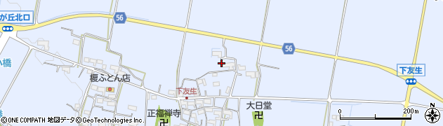 三重県伊賀市下友生周辺の地図