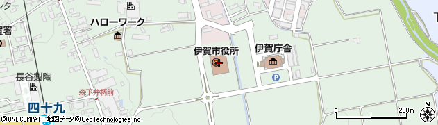 伊賀市役所　企画振興部広聴情報課広報広聴係周辺の地図