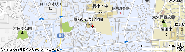 大阪府守口市梶町周辺の地図