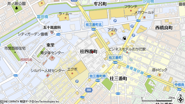 〒441-8051 愛知県豊橋市柱四番町の地図