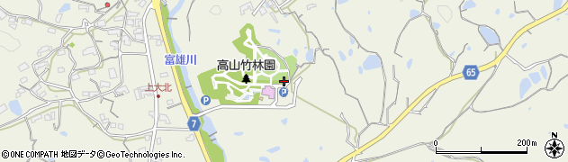 奈良県生駒市高山町周辺の地図