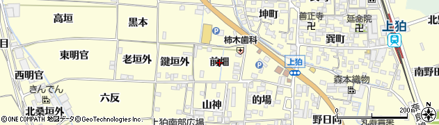 京都府木津川市山城町上狛前畑周辺の地図