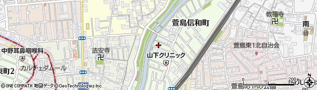 大阪府寝屋川市萱島信和町16周辺の地図