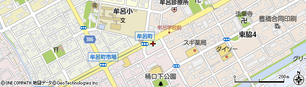 愛知県豊橋市市場周辺の地図
