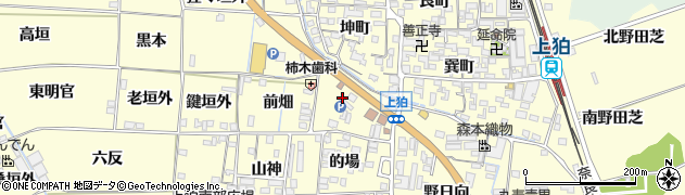 京都府木津川市山城町上狛北的場周辺の地図