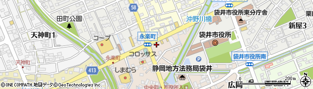 中日新聞袋井森下専売店周辺の地図
