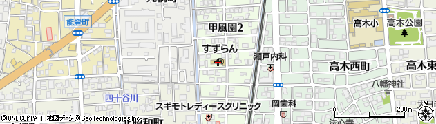 日本キリスト教会西宮中央教会周辺の地図