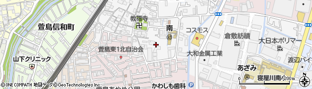 大阪府寝屋川市下木田町6周辺の地図
