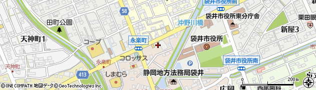伝丸 袋井永楽店周辺の地図