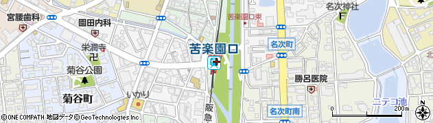 苦楽園口駅周辺の地図