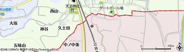 京都府木津川市吐師（北ノ中条）周辺の地図