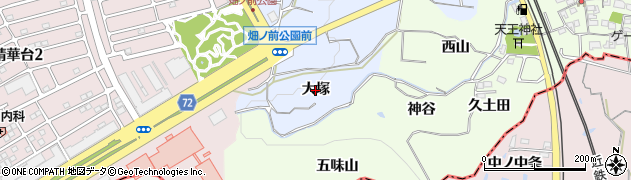 京都府精華町（相楽郡）植田（大塚）周辺の地図