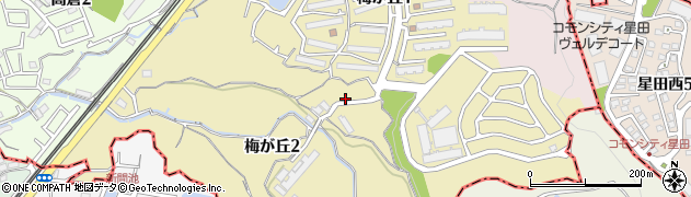 大阪府寝屋川市梅が丘周辺の地図