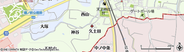 京都府精華町（相楽郡）菅井（久土田）周辺の地図