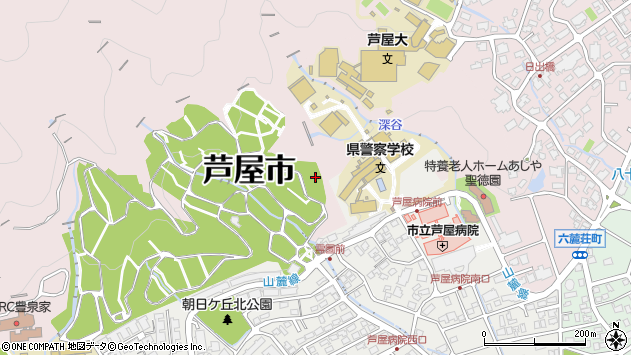 〒659-0001 兵庫県芦屋市剣谷の地図