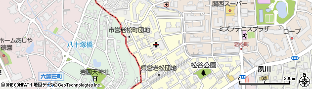兵庫県西宮市老松町周辺の地図