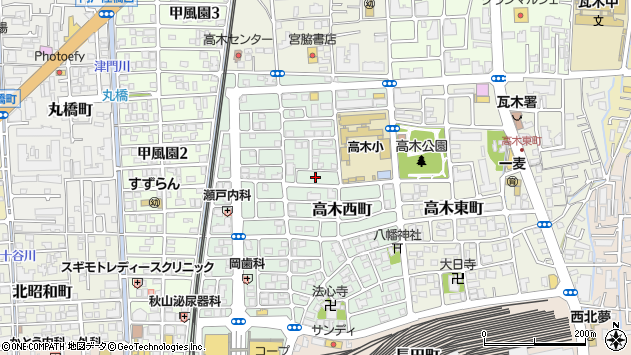 〒663-8032 兵庫県西宮市高木西町の地図