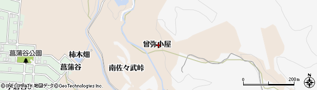 兵庫県神戸市北区山田町下谷上曾弥小屋周辺の地図