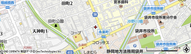 清水銀行袋井支店周辺の地図