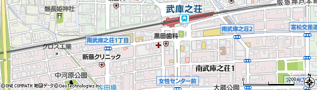 ダイソー武庫之荘店周辺の地図