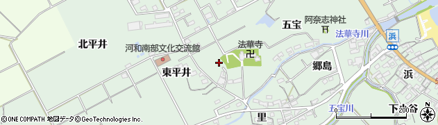 愛知県知多郡美浜町豊丘東平井105周辺の地図
