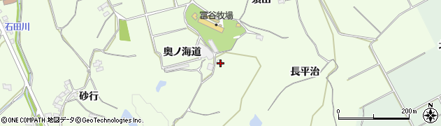 愛知県美浜町（知多郡）古布（奥ノ海道）周辺の地図