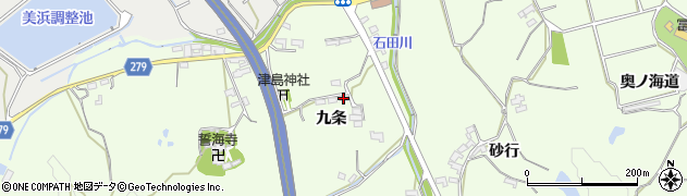 愛知県知多郡美浜町古布九条周辺の地図