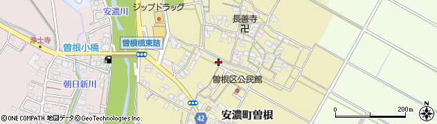 三重県津市安濃町曽根周辺の地図