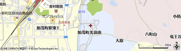 京都府木津川市加茂町美浪（南）周辺の地図