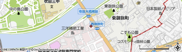 ファミリーマート吹田大橋店周辺の地図